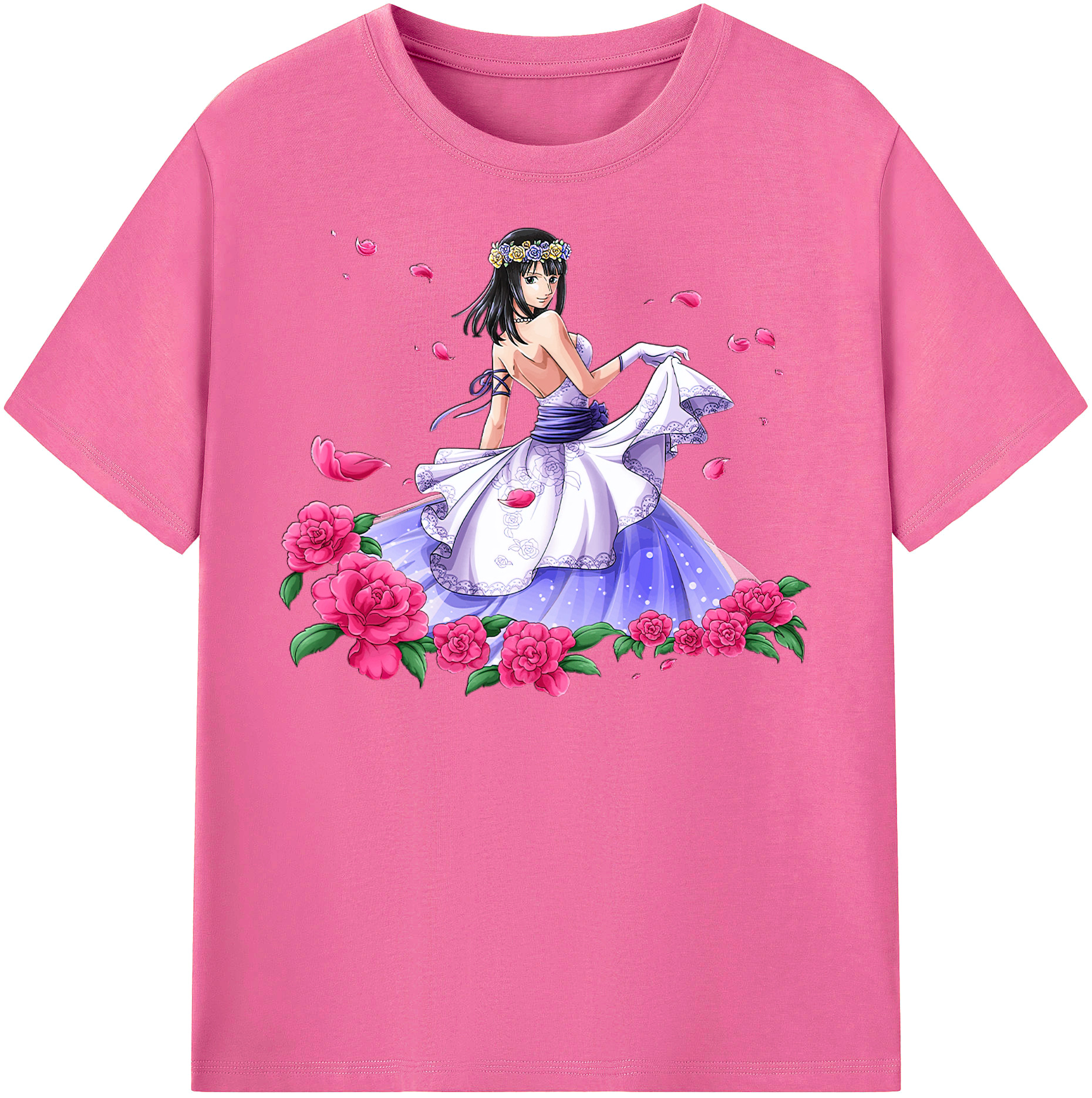 ワンピース ニコ・ロビン ONE PIECE Nico Robin レディースカジュアルプリントTシャツ（綿100％）